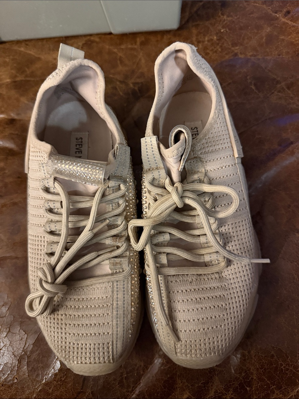 Steve Madden Maxima Rhinestone Sneakers Size 6